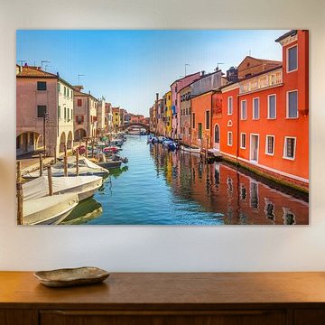 Bunte Gebäude und der Vena-Kanal in Chioggia von Stefano Orazzini