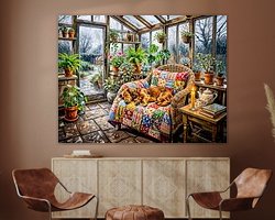 Voorbeeld van het werk in een kamer