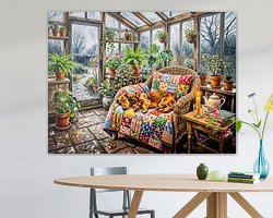 Voorbeeld van het werk in een kamer