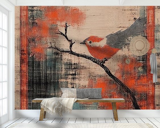 Voorbeeld van het werk in een kamer
