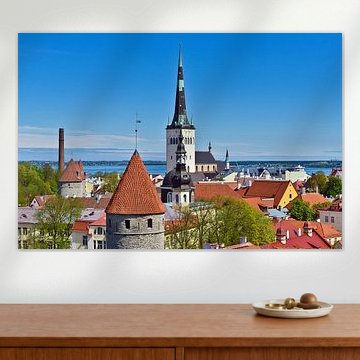 Blick vom Domberg auf die historische Altstadt von Tallinn in Estland