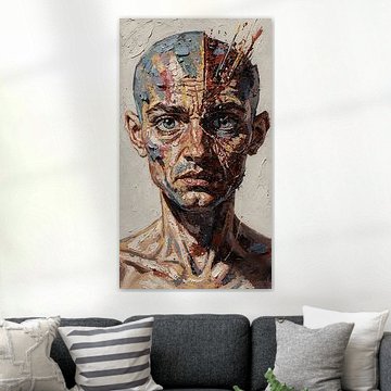 Chaotic Mind Layers Portrait by Aden Pink Studio