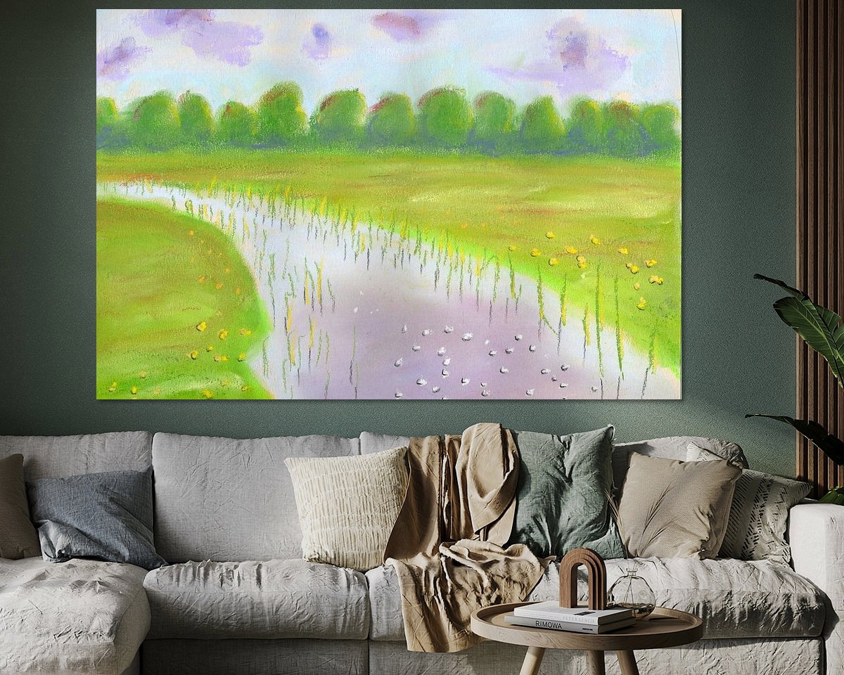 Voorbeeld van het werk in een kamer