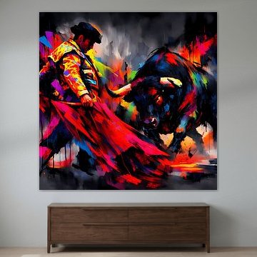 Matador & Bull – Fiery Motion Clash by ButterflyPix