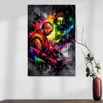 Neon Buddha Presence – Inner Light Energy by ButterflyPix