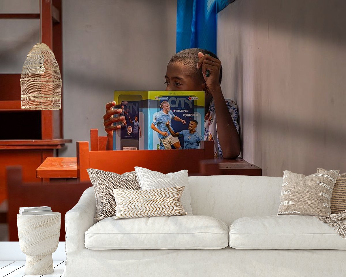 Voorbeeld van het werk in een kamer