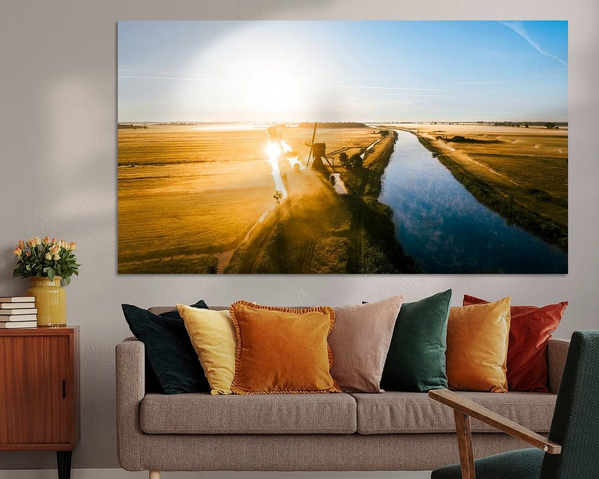 Voorbeeld van het werk in een kamer