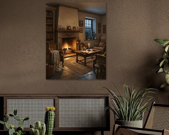 Voorbeeld van het werk in een kamer