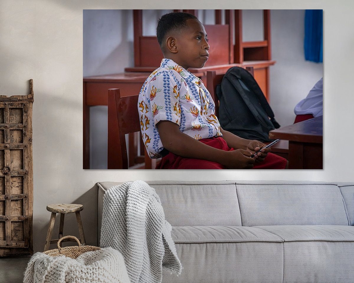 Voorbeeld van het werk in een kamer