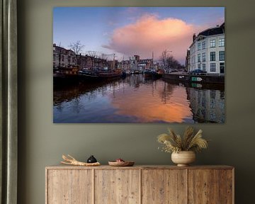 Uitzicht over de Noorderhaven in Groningen van Mark Scheper