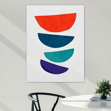 Art abstrait, organique, géométrique, moderne et coloré