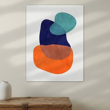 Art abstrait, organique, géométrique, moderne et coloré