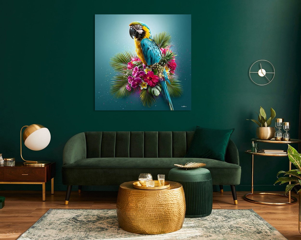 Voorbeeld van het werk in een kamer