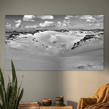 Die Dünenlandschaft von Noordwijk in Schwarz-Weiß – Wind, Sand und Stille von eric van der eijk
