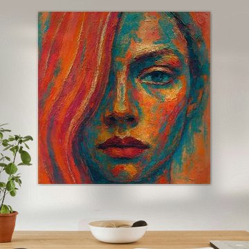 Portrait de femme en terre cuite