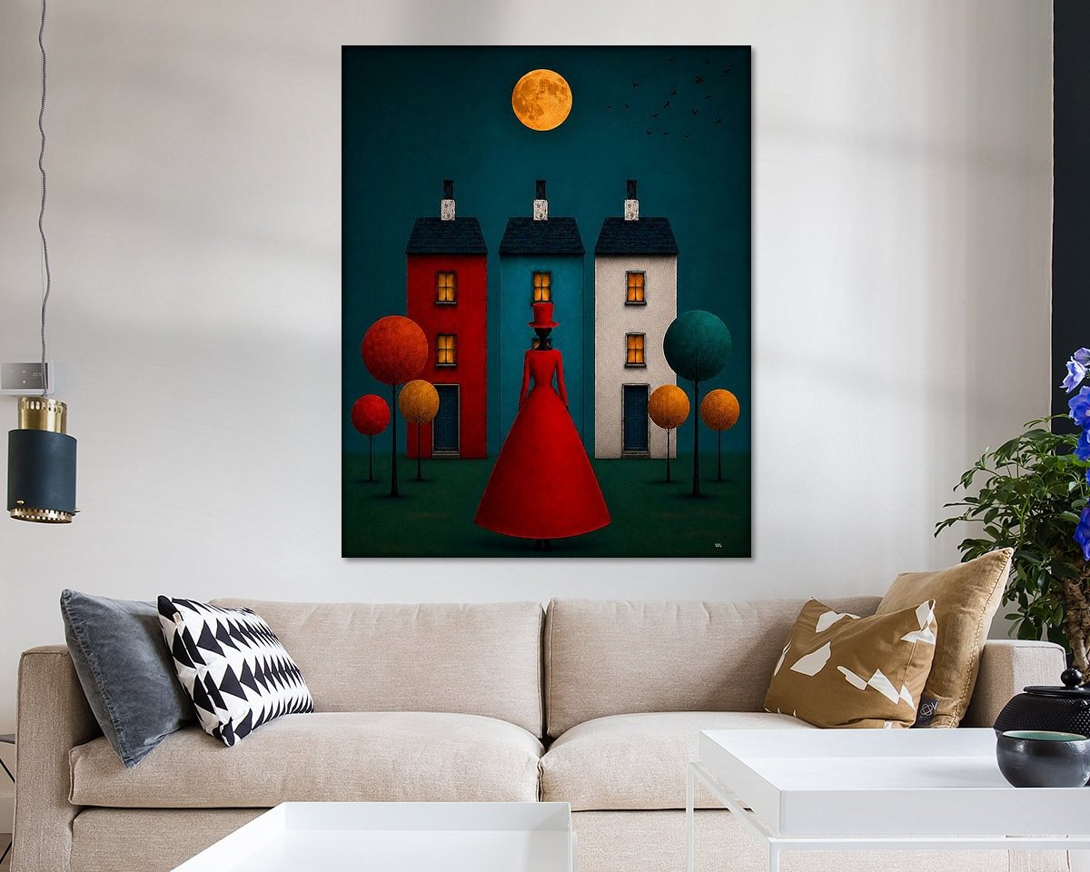 Voorbeeld van het werk in een kamer