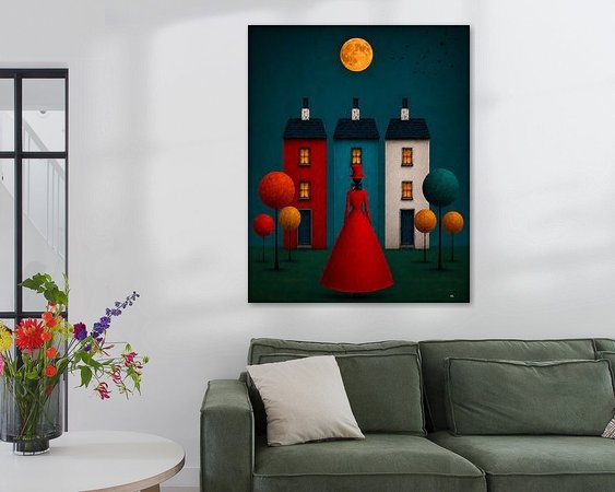Voorbeeld van het werk in een kamer