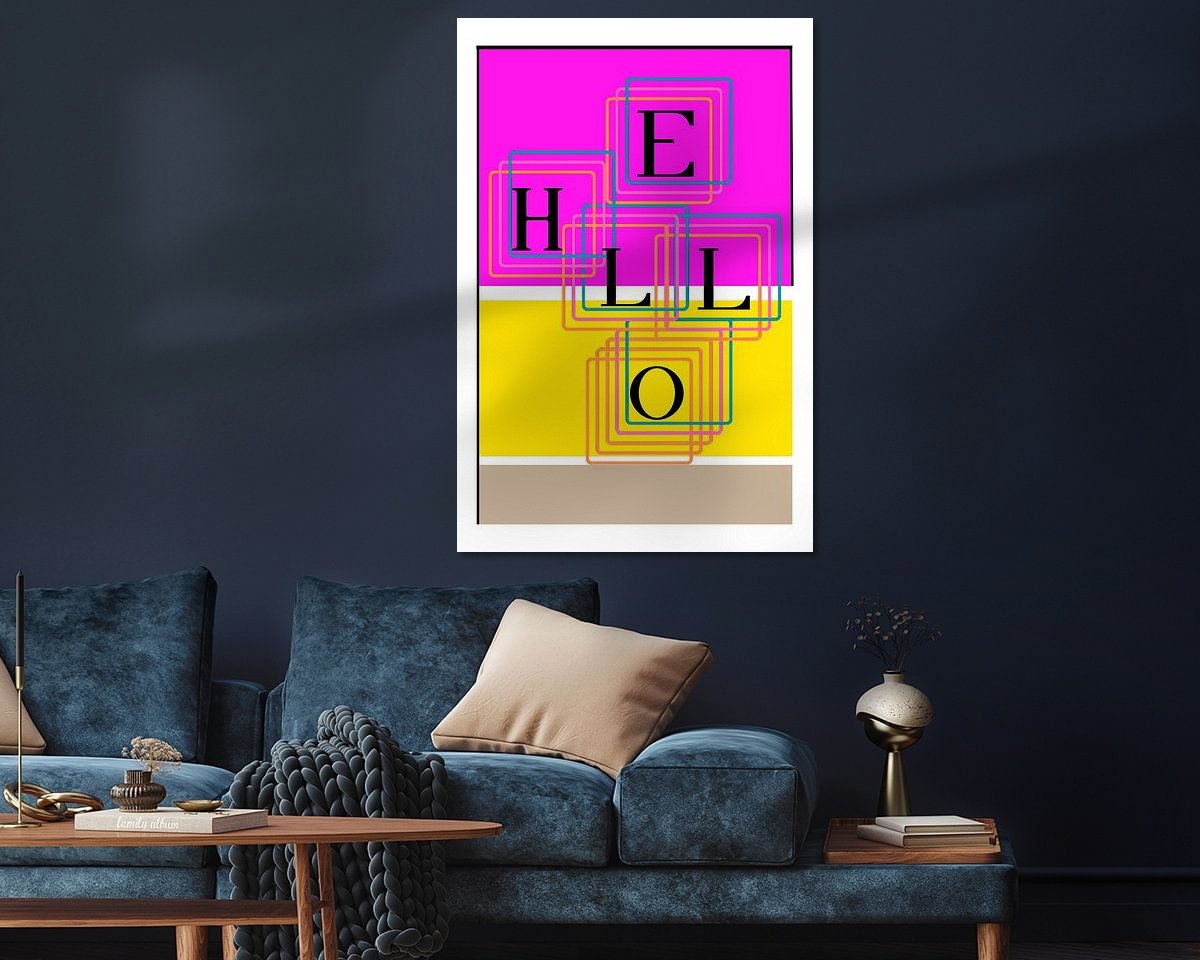 Voorbeeld van het werk in een kamer
