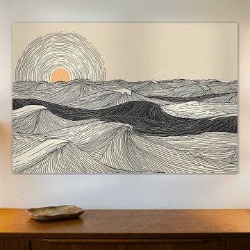 Undulating Sunset Lines