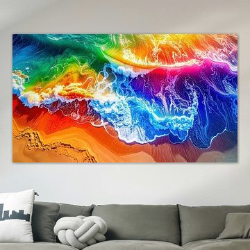 Strand, Meer und Vogelperspektive von AidasignArt