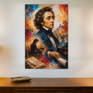 Tableau représentant le compositeur Frédéric Chopin.