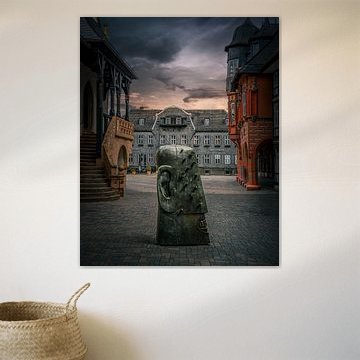 Marktplein van Goslar | Beeldhouwwerk Nagelkopf van NH Fotografie