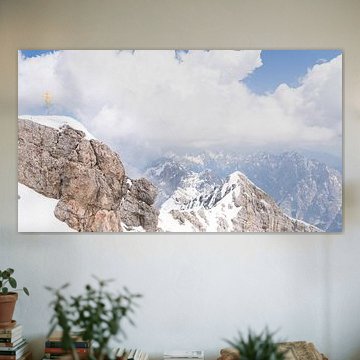 Vue depuis la Zugspitze, le plus haut sommet d'Allemagne