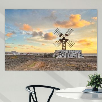 Windmill in Puerto Lajas on Fuerteventura