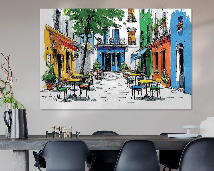 Example of the artwork in a room