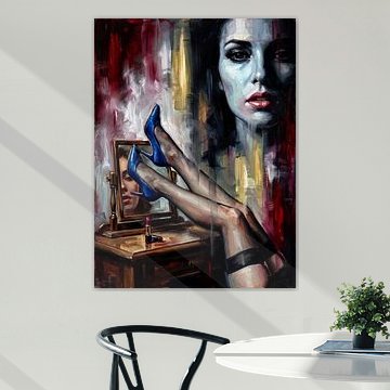 Melancholy in Rouge and Cobalt