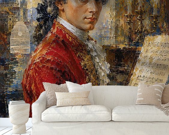 Voorbeeld van het werk in een kamer