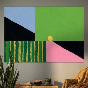 Geometrische abstractie met gouden accenten van Niklas Maximilian