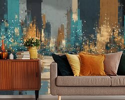 Voorbeeld van het werk in een kamer