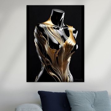 Goldener Torso – In Exquisiter Weiblichkeit von AidasignArt