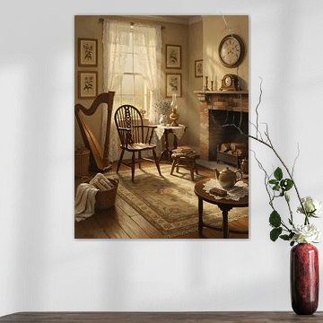 Harmonie im Wohnzimmer des Vintage-Cottages von Regan Frederick