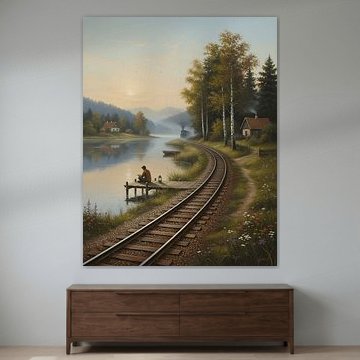 Kurve der Lake Horizon Railway von Regan Frederick