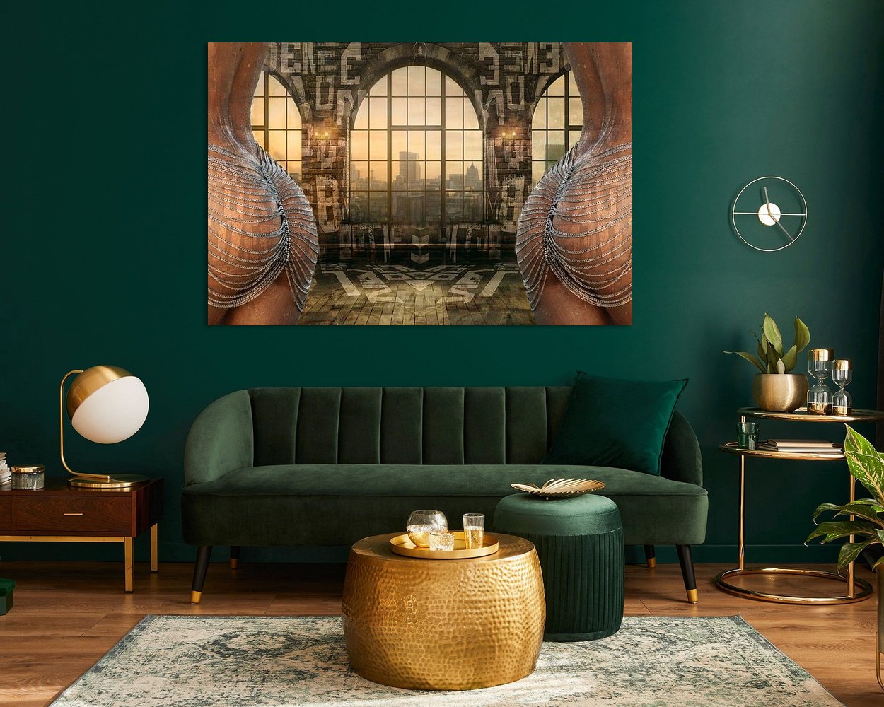 Voorbeeld van het werk in een kamer