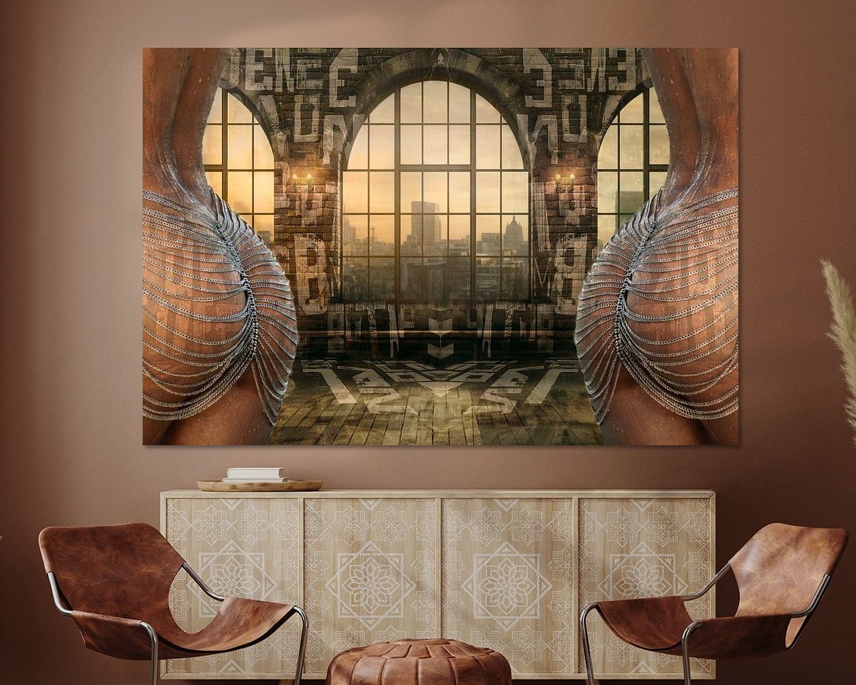 Voorbeeld van het werk in een kamer