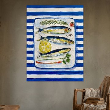 Fresh Sardines Blue Stripes sur HUGO
