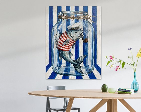 Voorbeeld van het werk in een kamer