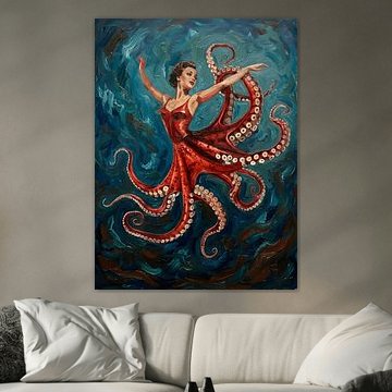 Zeemeermin en octopus