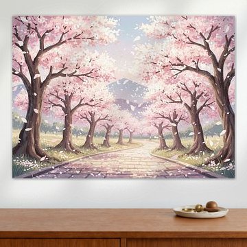 Sakura-pad: rustige kersenbloesemlaan