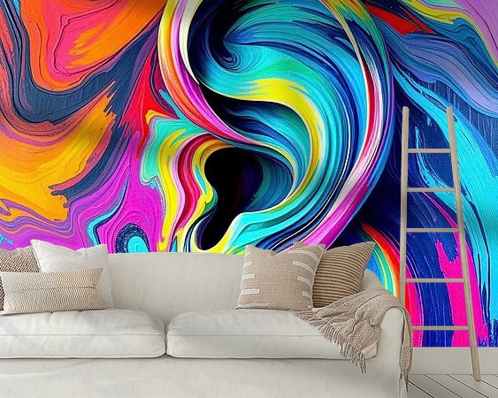 Voorbeeld van het werk in een kamer