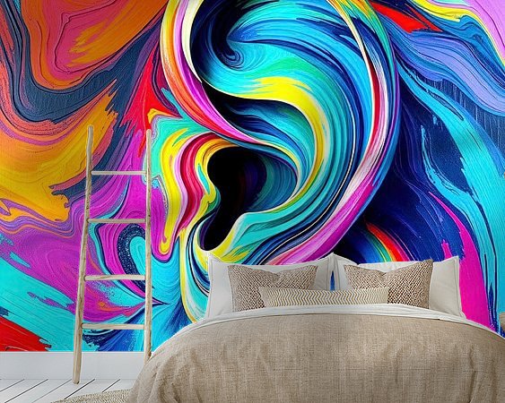 Voorbeeld van het werk in een kamer