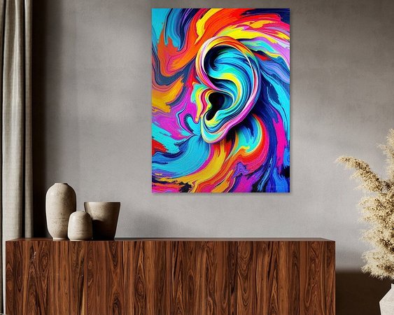 Voorbeeld van het werk in een kamer
