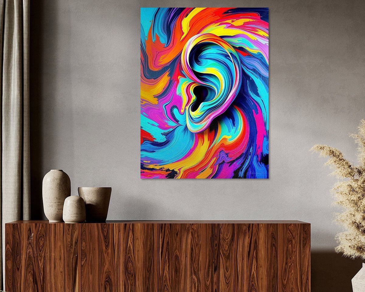 Voorbeeld van het werk in een kamer