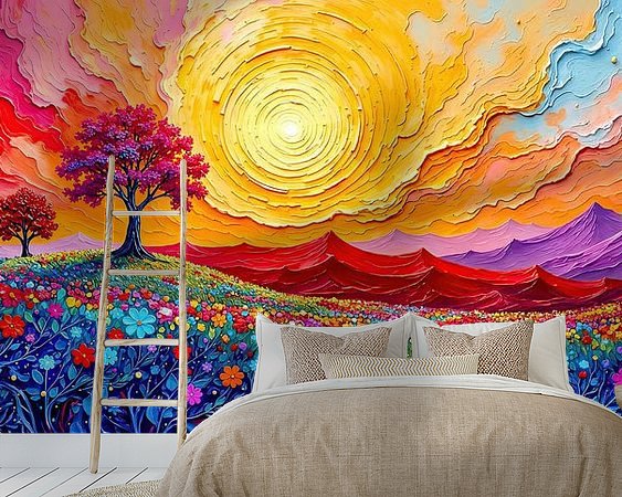 Voorbeeld van het werk in een kamer