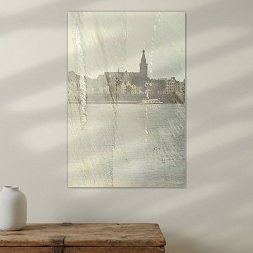 « Espace pour le fleuve », le Waal et l'église Stevenskerk sur Caroline Drijber Guérain