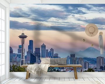 Skyline van Seattle van Thomas Klinder