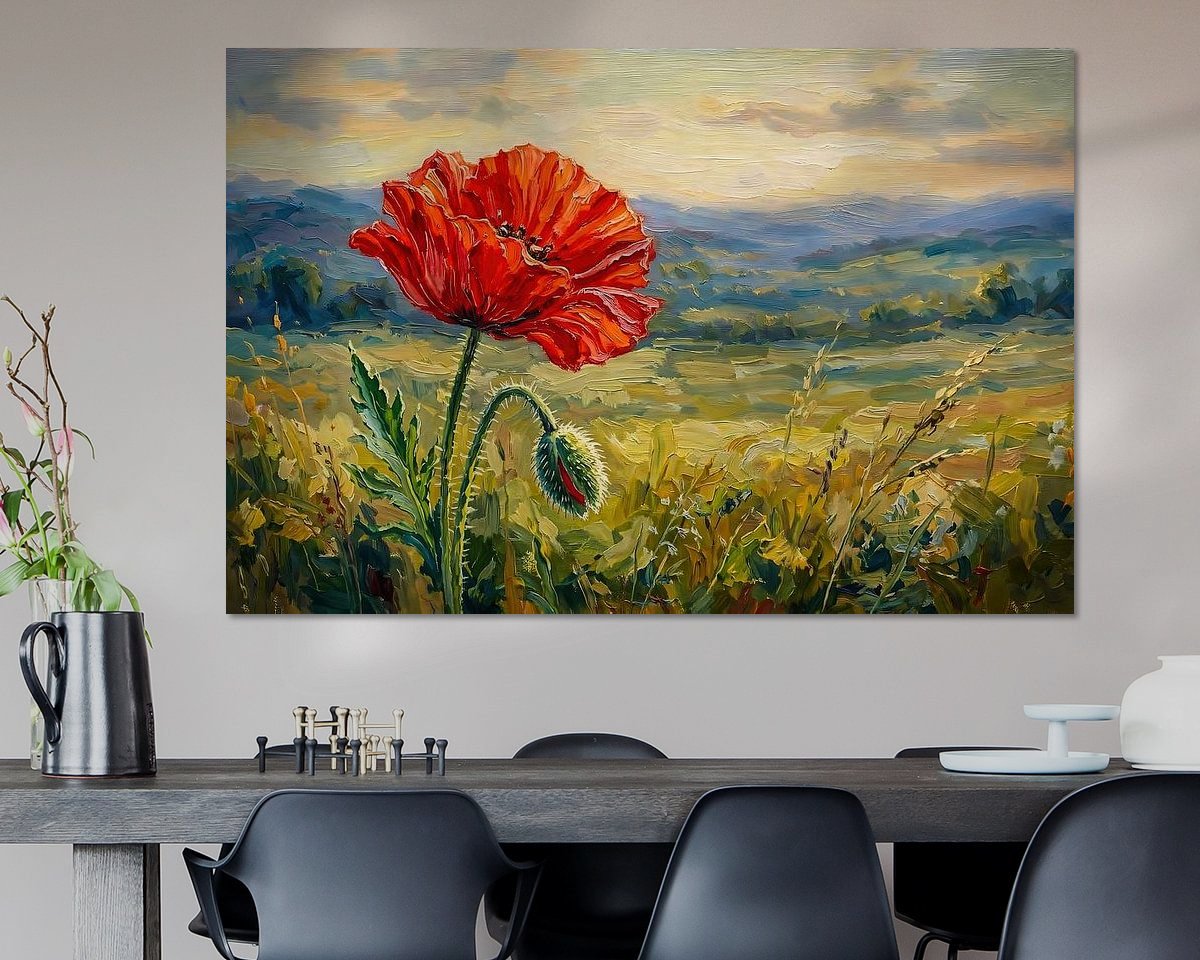 Voorbeeld van het werk in een kamer